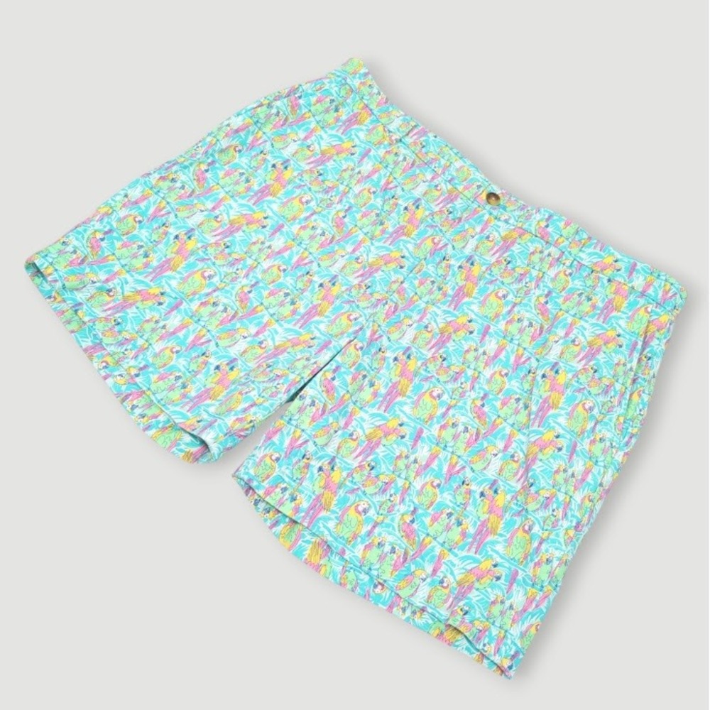 Vineyard Vines Parrot Party Breaker Shorts Mens 40 9" Inseam Casual Preppy